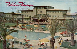 Fabulous Flamingo Hotel Postcard