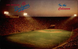 Los Angeles Dodgers In The Coliseum Postcard