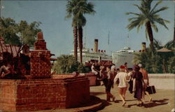 The Plaza At Steamer Time Santa Catalina Island, CA Postcard Postcard