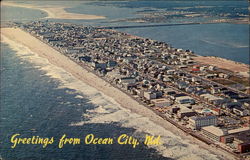 Greetings from Ocean City, Md Maryland Postcard Postcard