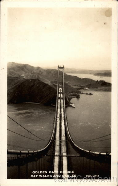 Golden Gate Bridge Catwalks and Cables San Francisco California
