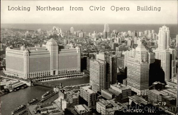 Looking Northeast from Civic Opera Building Chicago Illinois
