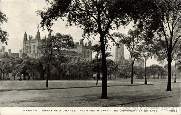 Harper Library and Chapel - From the Midway - The University of Chicago Illinois