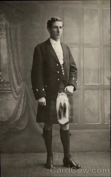 Portrait of a Man in a Kilt Men