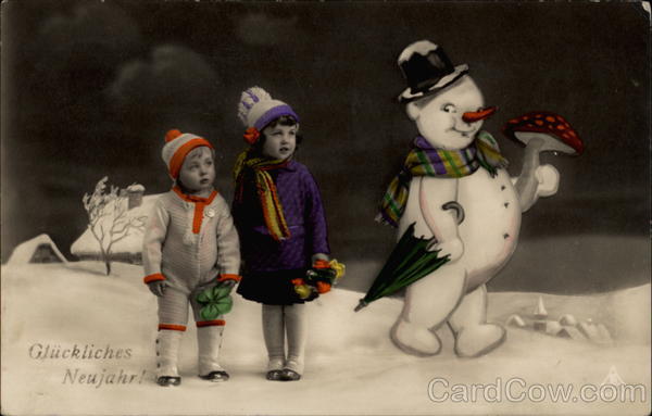 Glucliches Neujahr Snowmen