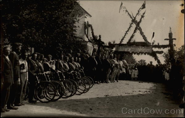 Everyone Waiting for the Procession Bicycles