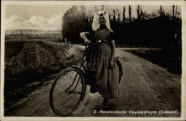 Traditional dressed person Zuid-Beveland Netherlands