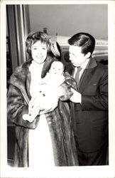 Debbie Reynolds & Baby Postcard