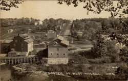 Birdseye View of the town of West Mitchell Postcard