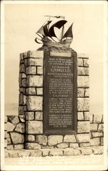 Monument to Ivan Rodriguez Cabrillo Point Loma, CA Postcard Postcard