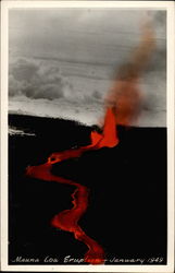 Mauna Loa Eruption, January 1949 Postcard