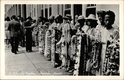 Lei Vendors Postcard