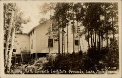 Epworth Institute - Dining Hall, Lake Michigamme Michigan Postcard Postcard