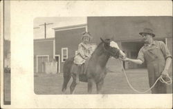 Little Girl on a Horse Postcard