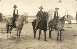 Cowboys on Horses Postcard