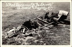 What Became of the Driver? A Desert Tragedy Horses Postcard Postcard