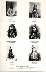 Sioux Warriors in the Battle of the Little Bighorn Postcard