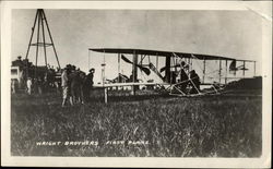 Wright Brothers First Plane Postcard