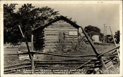Cabin in which Lincoln's Parents were married Postcard
