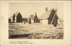 Houses & Soap Kettle, Pioneers' Village Postcard