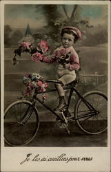 Je les ai cueilles pour vous Bicycles Postcard Postcard