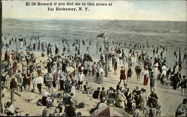 $5.00 Reward if you find me in this crowd Far Rockaway New York