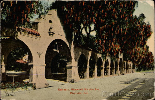 Entrance, Glenwood Mission Inn Riverside California