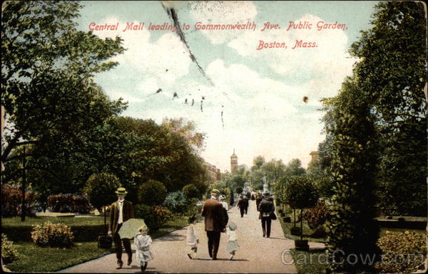 Central Mall leading to Commonwealth Ave. Public Garden Boston Massachusetts