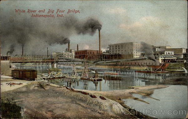 White River and Big Four Bridge Indianapolis