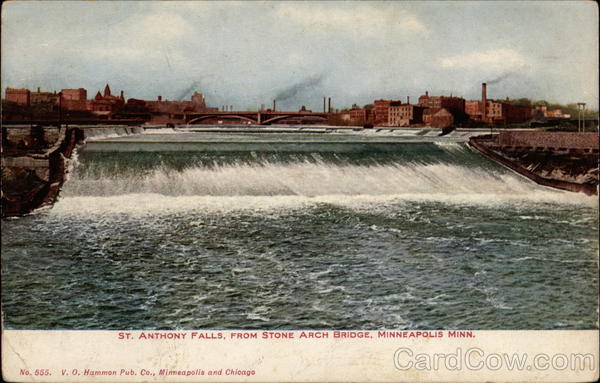 St. Anthony Falls, from Stone Arch Bridge Minneapolis Minnesota