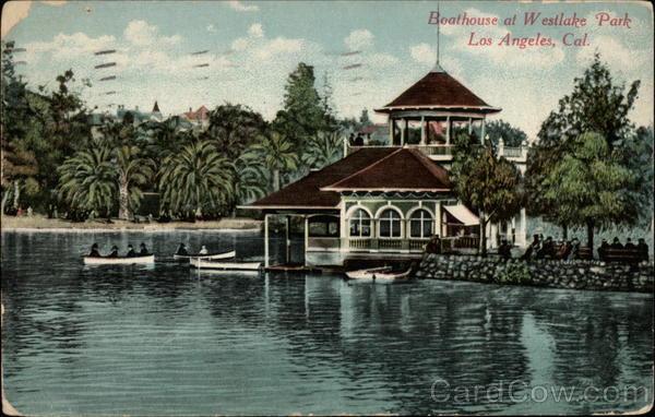 Boathouse at Westlake Park Los Angeles California