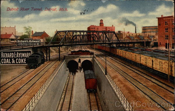 The Detroit River Tunnel Michigan Trains, Railroad