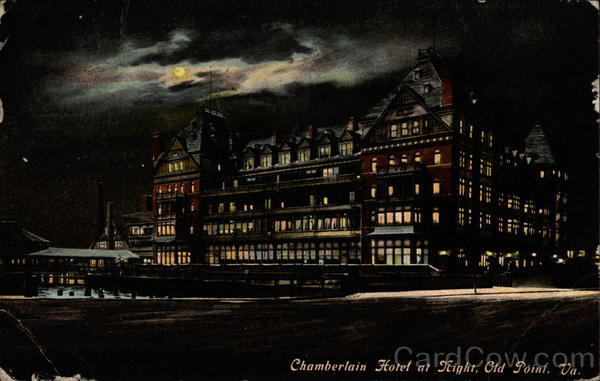 Chamberlain Hotel at Night Old Point Comfort Virginia