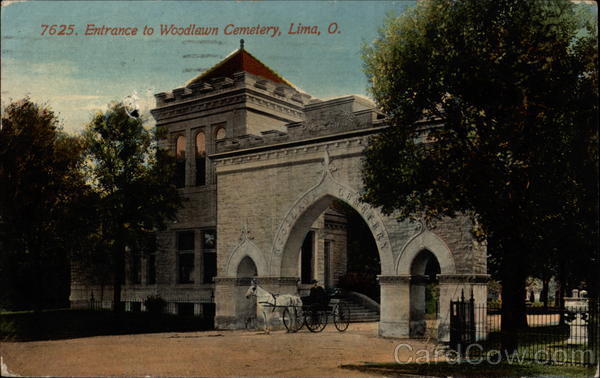 Entrance to Woodlawn Cemetary Lima Ohio