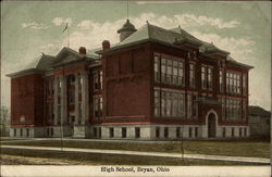 High School Bryan, OH Postcard Postcard