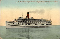 R. & O. Nav. Coy's Steamer "Rapids Prince," St. Lawrence River Postcard