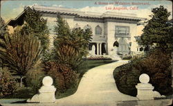 A Home on Wilshire Boulevard Postcard