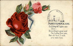 I am in Jamestown, Kansas Postcard