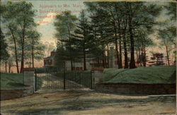 Approach to Mrs. Mary Baker Eddy's Residence Postcard