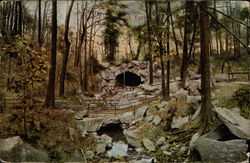 Rustic Stone Bridge in Central Park Postcard