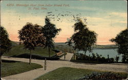 Mississippi River from Indian Mound Park Postcard