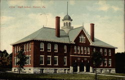 High School Mercer, PA Postcard Postcard