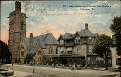 St. Lukes Episcopal Church and Rectory Lebanon, PA Postcard Postcard