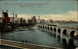 Great Northern Viaduct and St. Anthony Falls Postcard