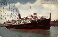 Steamship Puritan; Graham and Morton Line Postcard