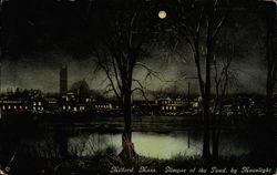 Glimpse of the Pond by Moonlight Postcard