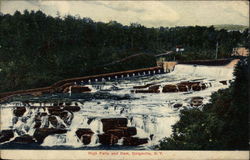 High Falls and Dam Postcard