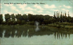 Artesian Well and Reservoir in the Pecos Valley Postcard
