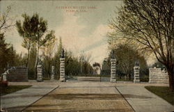 Gateway to City Park Pueblo, CO Postcard Postcard