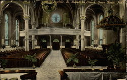 Interior, St. Benedict's Church Terre Haute, IN Postcard Postcard